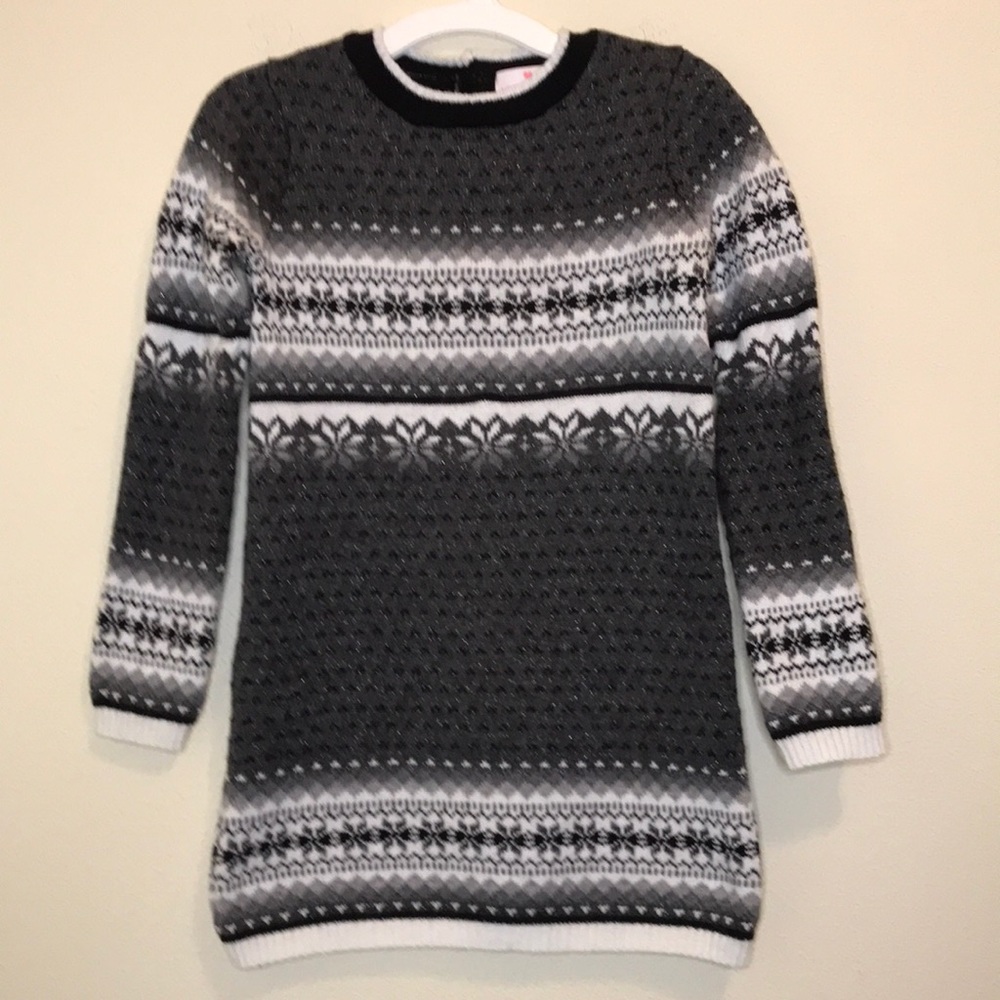 Lulurain Gray and White Sweater Tunic Size 8